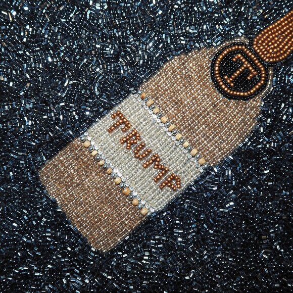 Trump Store "Wine" Glass Beaded Clutch Bag - RARE - Picture 2 of 9